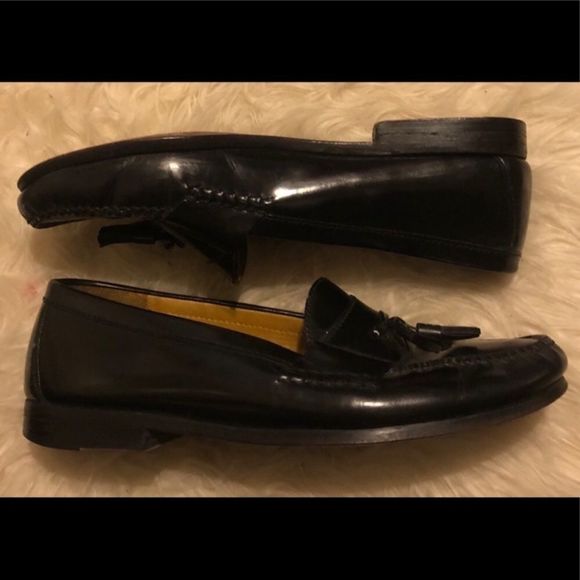 Cole Haan Black Leather Pinch Tassel Loafers main image 8